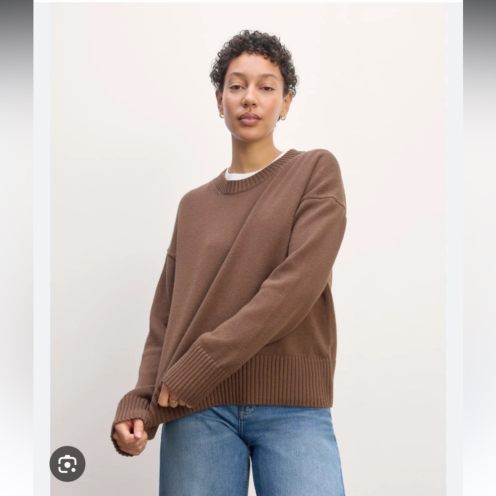 Everlane The Boxy Sweater in Everyday Cotton